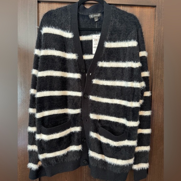 INC Tyler Regular Fit Striped Cardigan - Picture 2 of 3